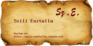 Szili Esztella névjegykártya